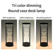 All Aluminum Vase Table Lamp Transparent Decoration Ambience Light