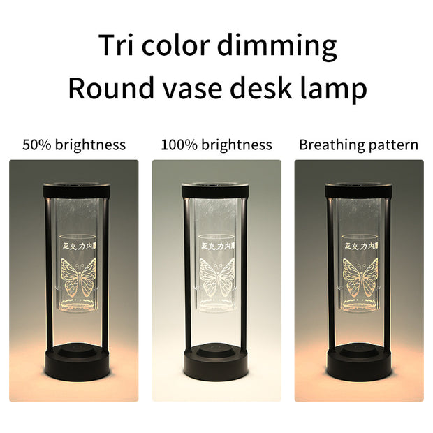 All Aluminum Vase Table Lamp Transparent Decoration Ambience Light