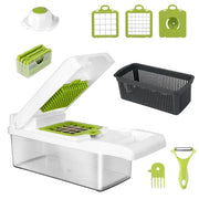 12 In 1 Vegetable Chopper With Container Kitchen Food Slicer Dicer Grater