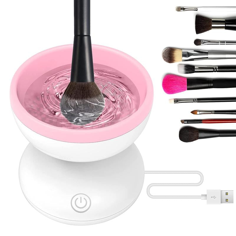 USB Powered Electric Makeup Brush Cleaner, Portable Rechargeable Molded Brush Cleaning Machine, Makeup Brush Cleaning Tool, Summer Gift
