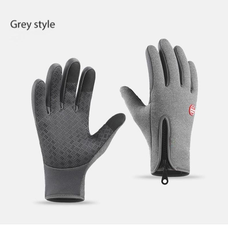 Men'S & Women'S Fleece Gloves, Touch Screen Windproof Warm Gloves for Winter, Unisex Full Finger Gloves for Cycling Motorcycle Running All Seasons