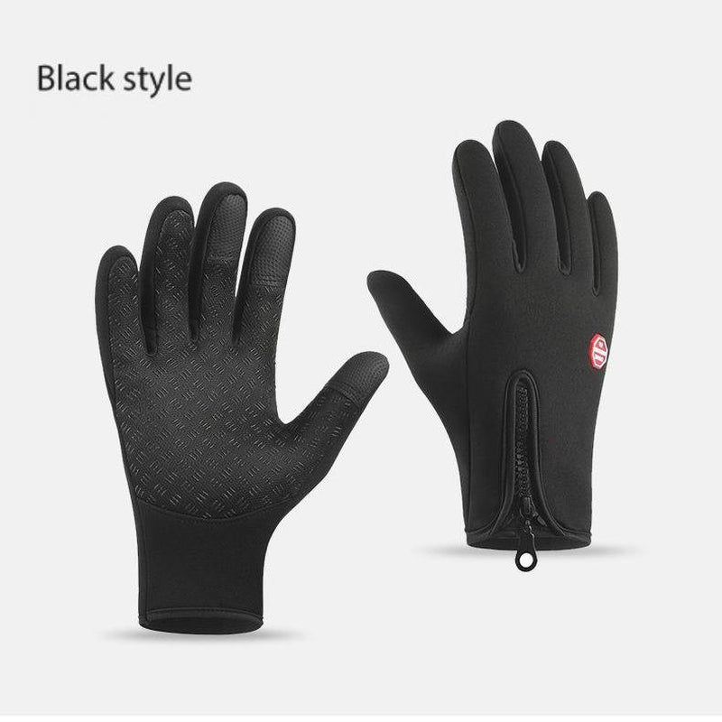 Men'S & Women'S Fleece Gloves, Touch Screen Windproof Warm Gloves for Winter, Unisex Full Finger Gloves for Cycling Motorcycle Running All Seasons