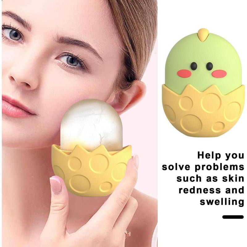 Ice Roller for Face and Eye, Silicone Ice Facial Roller Ice Holder, Face Ice Mold Skin Care, Face Ices Reusable Ice Cube Roller Mint Pack Comfort