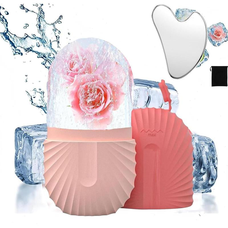 Ice Roller for Face and Eye, Silicone Ice Facial Roller Ice Holder, Face Ice Mold Skin Care, Face Ices Reusable Ice Cube Roller Mint Pack Comfort