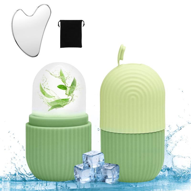 Ice Roller for Face and Eye, Silicone Ice Facial Roller Ice Holder, Face Ice Mold Skin Care, Face Ices Reusable Ice Cube Roller Mint Pack Comfort