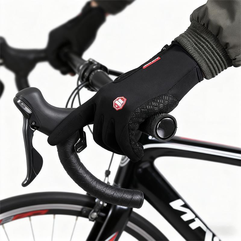 Men'S & Women'S Fleece Gloves, Touch Screen Windproof Warm Gloves for Winter, Unisex Full Finger Gloves for Cycling Motorcycle Running All Seasons